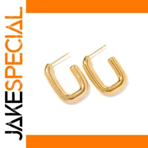 Stainless Steel Geometric Hoop Earrings