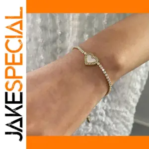 Elegant Stainless Steel Gold Women's Tennis Bracelet