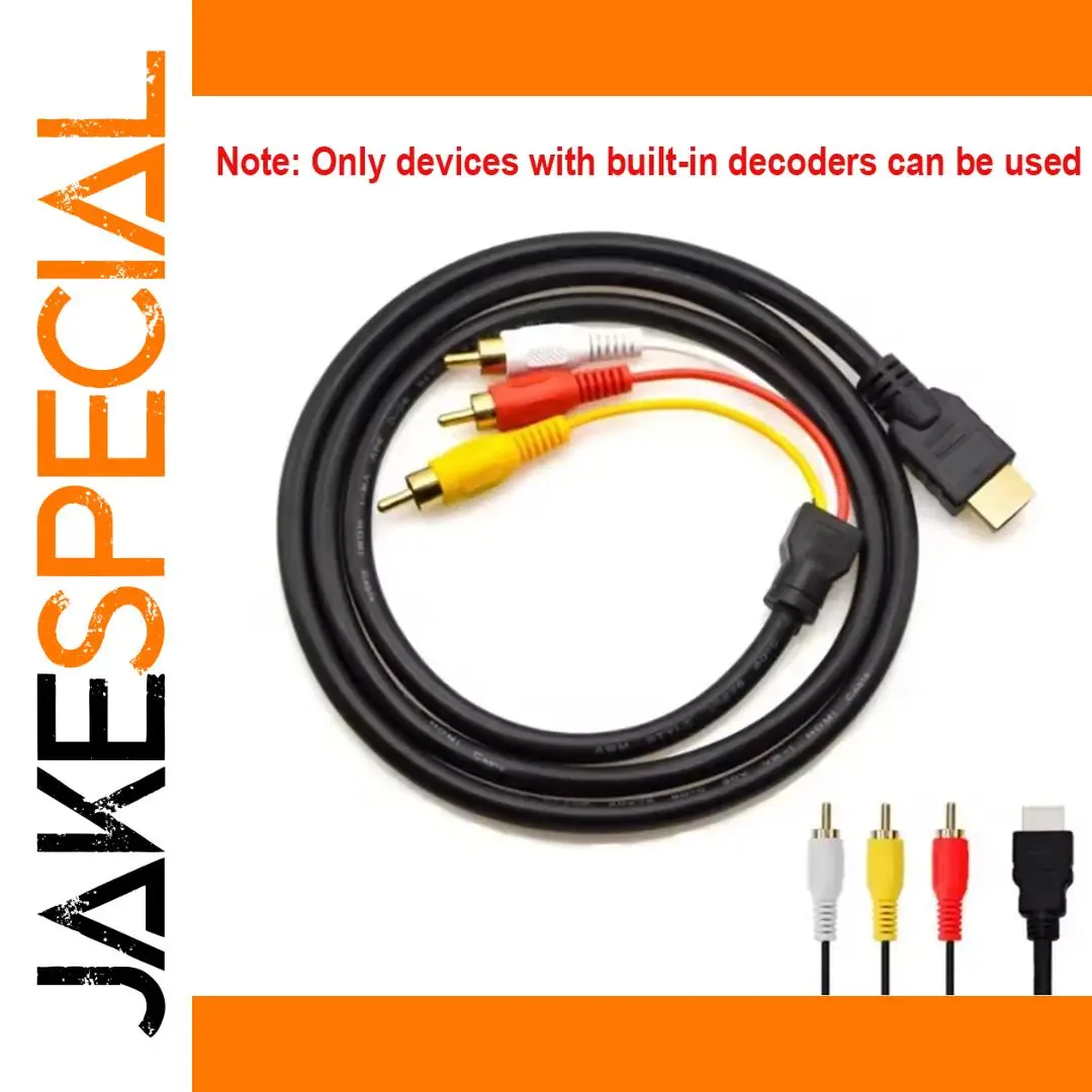 HDMI to 3RCA Signal Transmitter Cable 1.5m 1 HDMI to 3RCA Signal Transmitter Cable 1.5m
