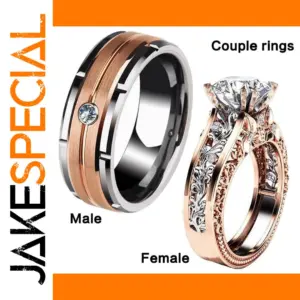 Matching Couple Rings with Zircon Stones