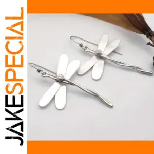 Vintage Silver Dragonfly Earrings for Women