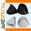 Silicone Oven Mitts Set in Black and White