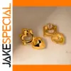 Elegant Gold Stainless Steel Stud Earrings