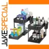 Two-Tier Sliding Under Sink Organizer Black or White