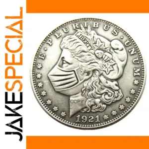 Vintage Skull Coin Replica with Patriotic Details