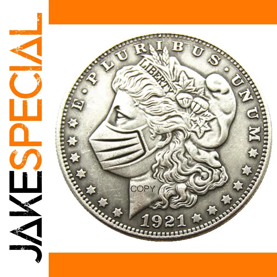 Vintage Skull Coin Replica with Patriotic Details 1 Vintage Skull Coin Replica with Patriotic Details