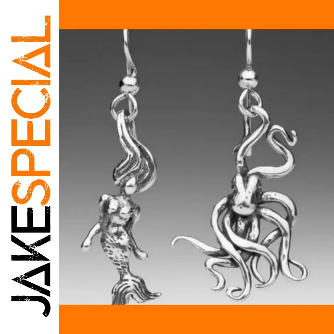 Vintage Mermaid and Octopus Earrings for Women 1 Vintage Mermaid and Octopus Earrings for Women