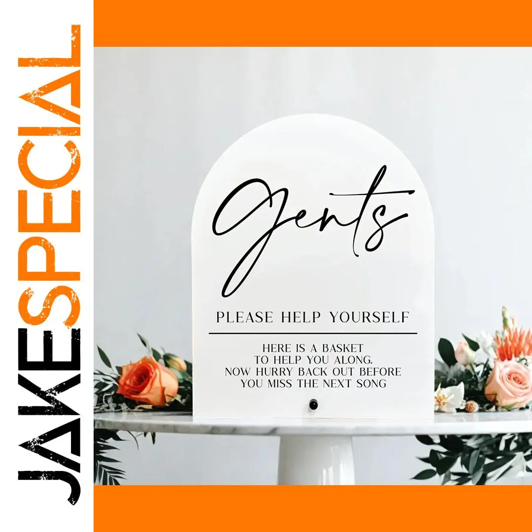 Elegant White Acrylic Wedding Sign 1 Elegant White Acrylic Wedding Sign