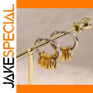 Stainless Steel Gold and Silver Hoop Earrings