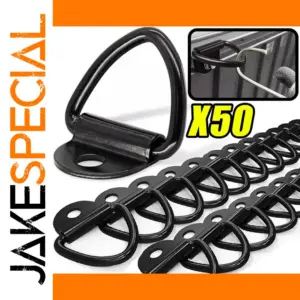 Durable Black Stainless Steel Tie-Down Hooks