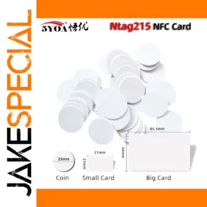 White NFC Coin and Card Set by 5YOA