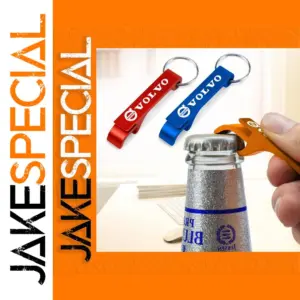 Vibrant Orange Aluminum Bottle Opener Keychain