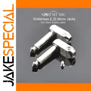 Chrome Solderless Mono Jack Connectors Set