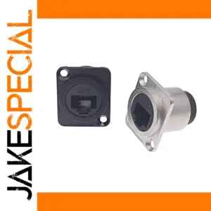 D-type CAT6 RJ45 Panel Mount Connector