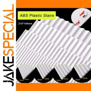 White ABS Staircase Model 210x145mm with Varied Steps