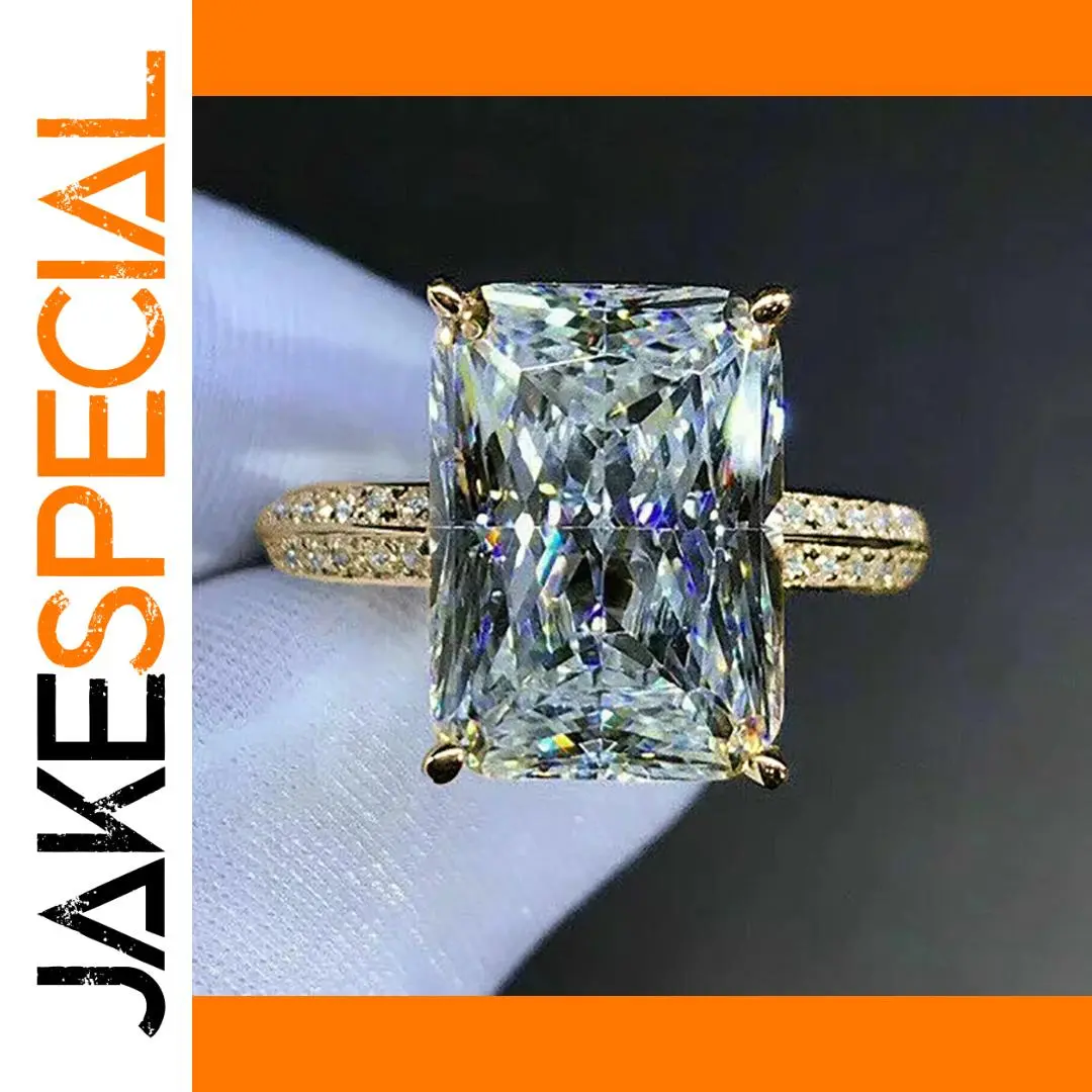 Elegant White Zircon Fashion Ring in Silver or Gold 1 Elegant White Zircon Fashion Ring in Silver or Gold