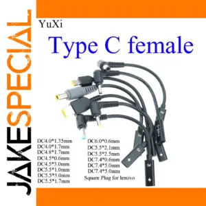 USB Type C to DC Adapter Set for Lenovo Devices