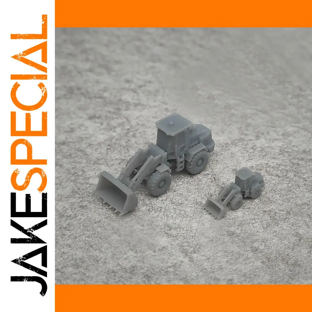 Resin Earthmoving Loader Miniatures Set for Dioramas 1 Resin Earthmoving Loader Miniatures Set for Dioramas