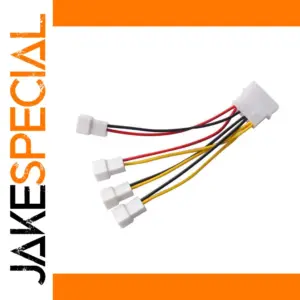 White Fan Y-Splitter Cable for PC Cooling