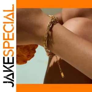 Vintage Gold Stainless Steel Bracelet for Women