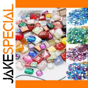 Vibrant Glass Mosaic Art Tiles Set
