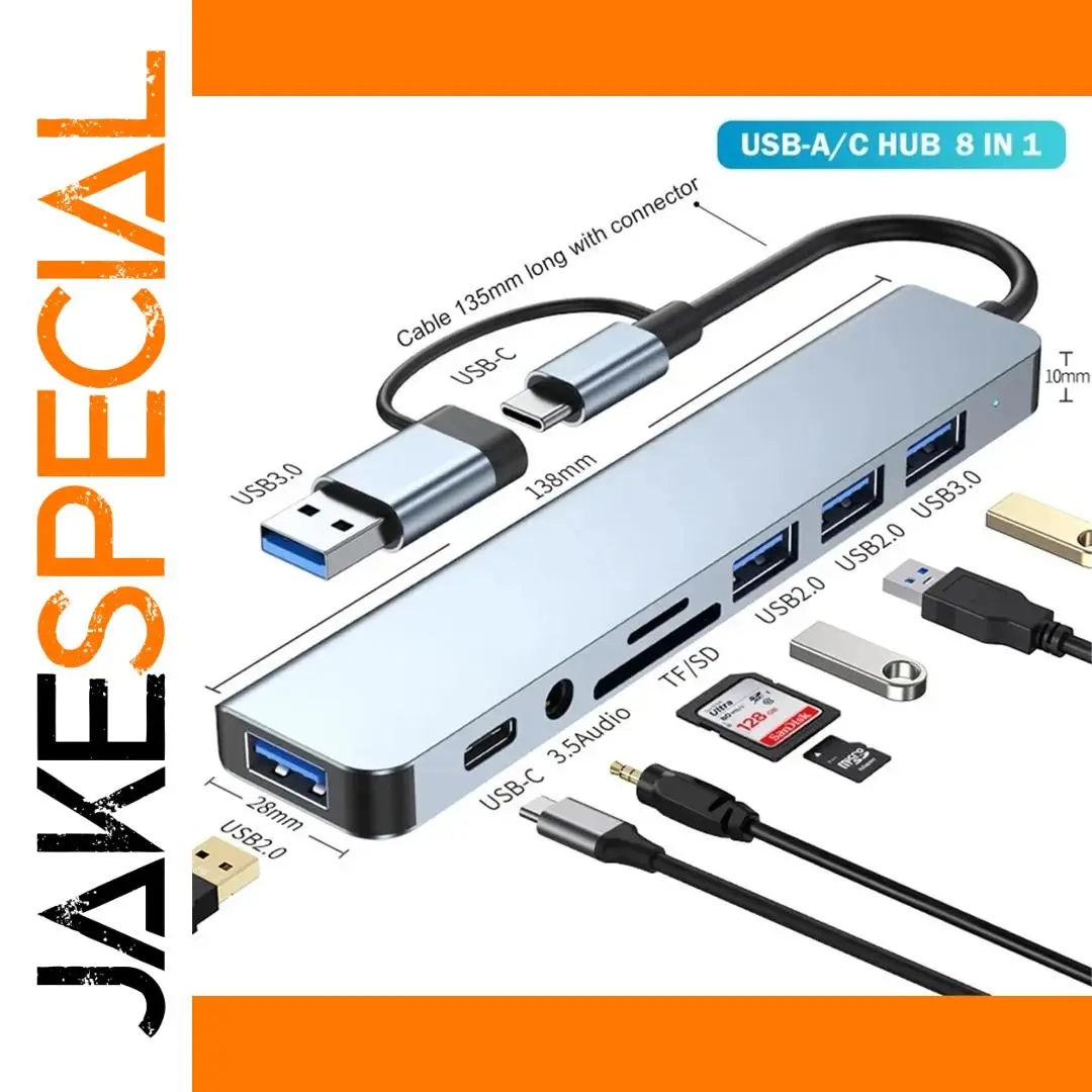 8-in-1 USB-C Hub for Versatile Connectivity 1 8-in-1 USB-C Hub for Versatile Connectivity