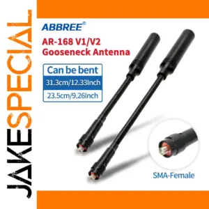 ABBREE Dual-Band Gooseneck Radio Antenna 23.5/31.3cm