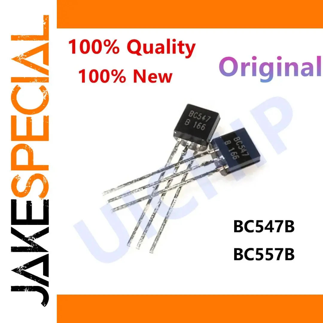 Set of 100 TO-92 Transistors BC547B & BC557B 1 Set of 100 TO-92 Transistors BC547B & BC557B