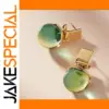 Vintage Green Drop Earrings with Ombré Stones