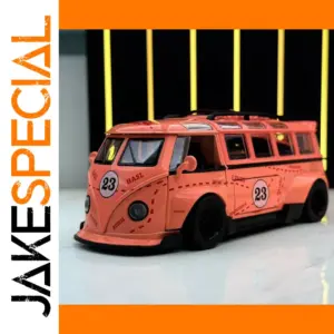 Pink Volkswagen T1 Bus Diecast Model 1:32 Scale