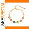 Gold-Tone Stainless Steel Opal Women's Bracelet