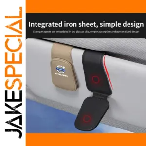 Car Glasses Storage Clip in PU Leather & Carbon Fiber