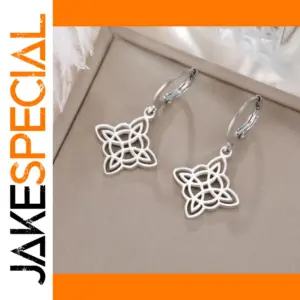Witch Knot Stainless Steel Drop Earrings