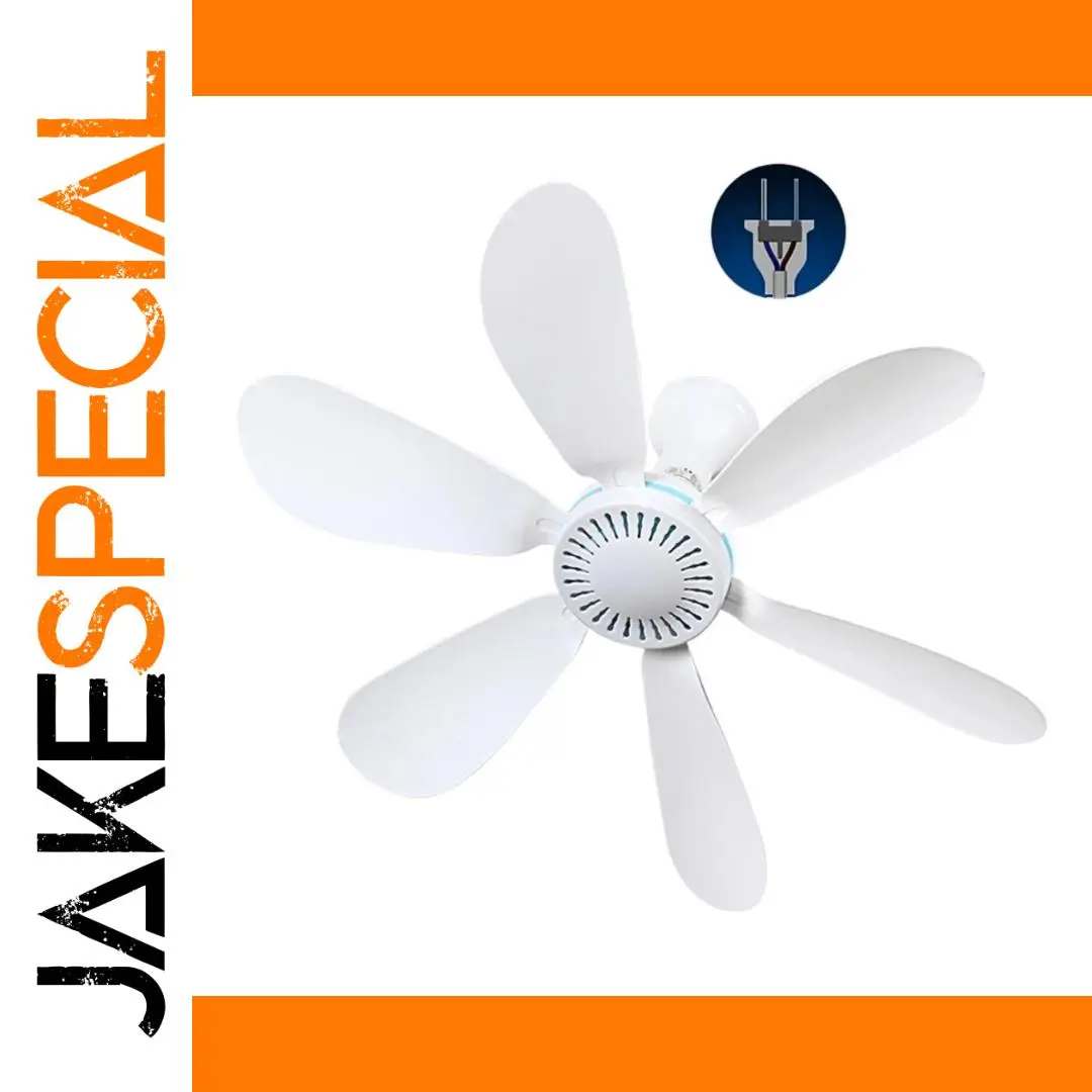 White Mini Ceiling Fan with 7 Blades 1 White Mini Ceiling Fan with 7 Blades
