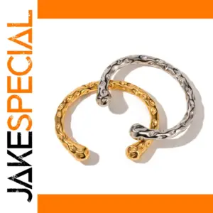 Stainless Steel Textured Cuff Bracelet JDB2306008