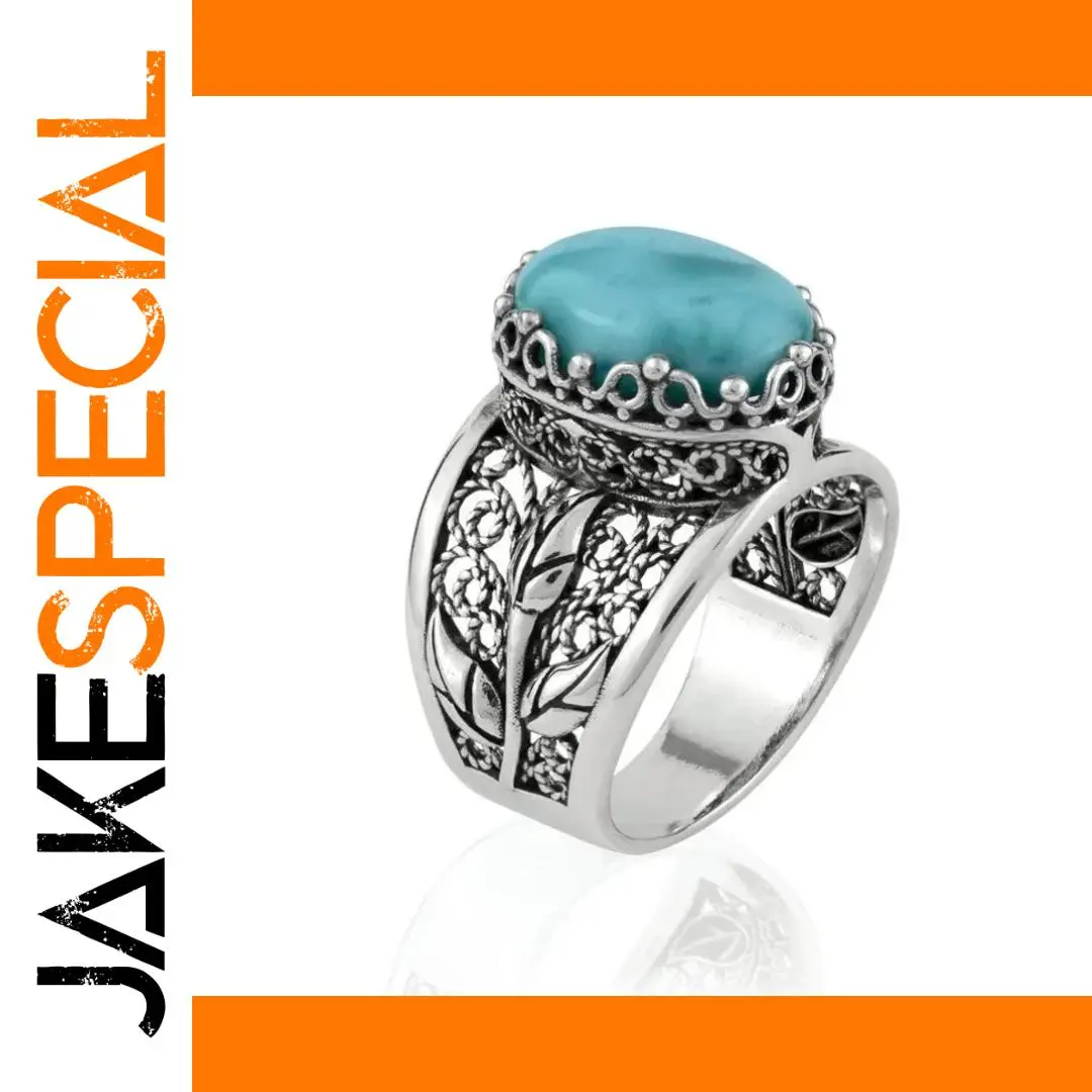 Vintage Silver & Gold Turquoise Ring for Women 1 Vintage Silver & Gold Turquoise Ring for Women
