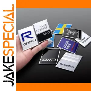 3D Aluminum Car Badge with "TWIN ENGINE" and AWD