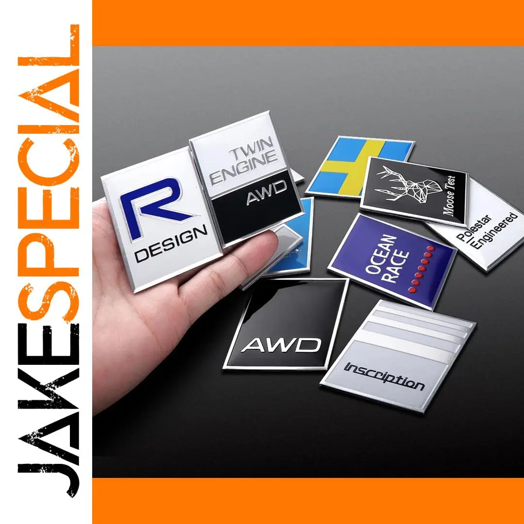 3D Aluminum Car Badge with "TWIN ENGINE" and AWD 1 3D Aluminum Car Badge with "TWIN ENGINE" and AWD