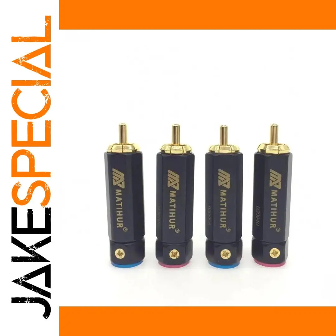 Gold RCA Connectors Set for Audio/Video Devices 1 Gold RCA Connectors Set for Audio/Video Devices