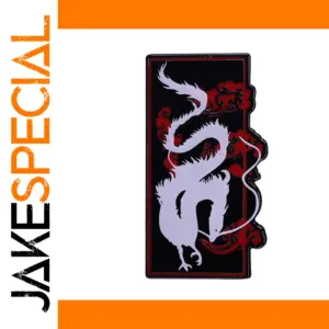 White Copper Dragon Badge with Clutch