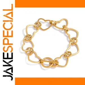 Stainless Steel Openwork Heart Bracelet for Women