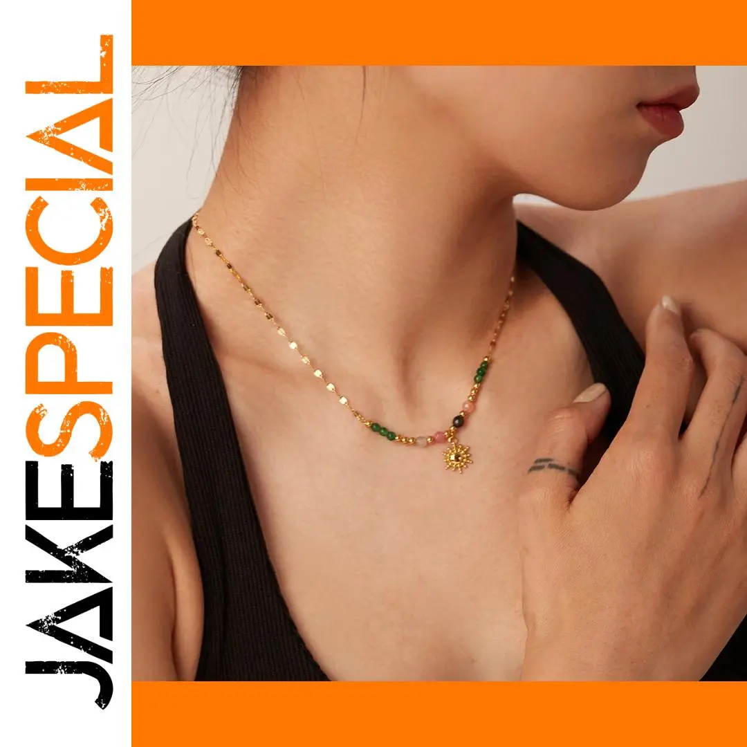 Stainless Steel Sun Pendant Necklace 1 Stainless Steel Sun Pendant Necklace