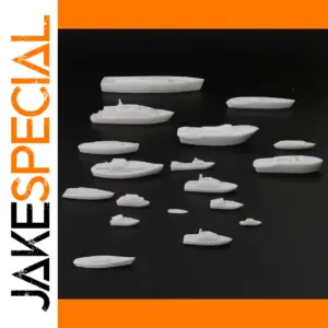 Model Railway Miniature Boat Set - 32 Units