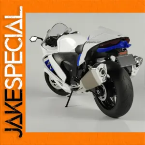 White 1:6 Scale Suzuki Hayabusa Diecast Model