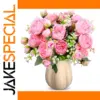Pink Silk Peony Bouquet - 30cm, Realistic Design