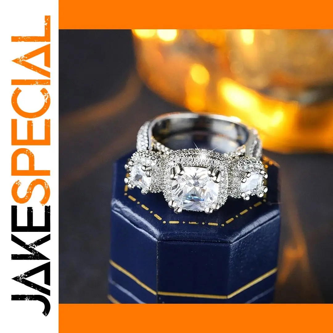 Gold-Filled Silver Engagement Ring with Zircon 1 Gold-Filled Silver Engagement Ring with Zircon