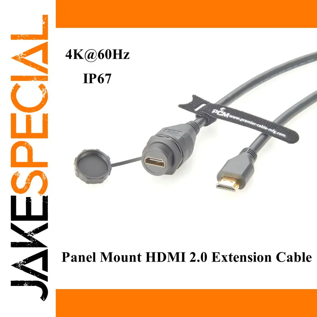 Panel Mount HDMI 2.0 Extension Cable 0.3m/1.5m 1 Panel Mount HDMI 2.0 Extension Cable 0.3m/1.5m