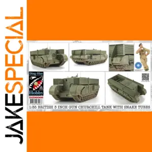 1/35 Scale Churchill Tank Model with Snake Launcher