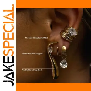 Elegant Stainless Steel Zircon Drop Earrings