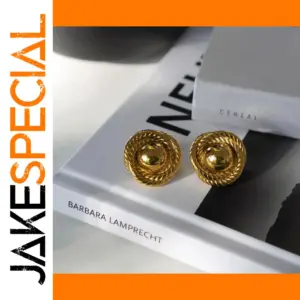 Gold Stainless Steel Earrings JDE2311022